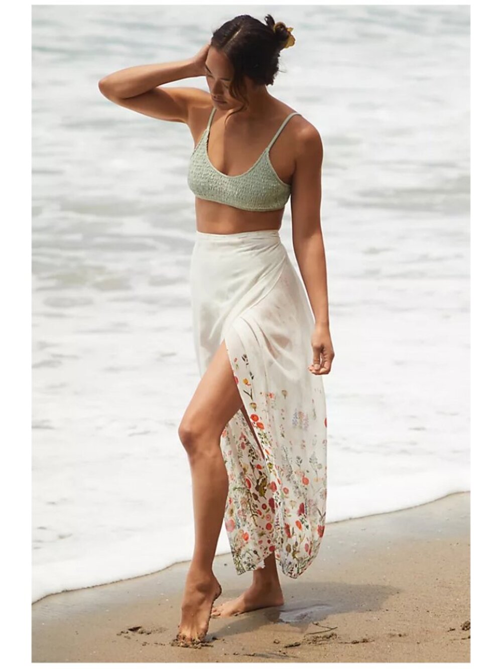 Payal Jain | Floral Cover-Up Maxi Wrap Skirt | NWT - Picture 2 of 7